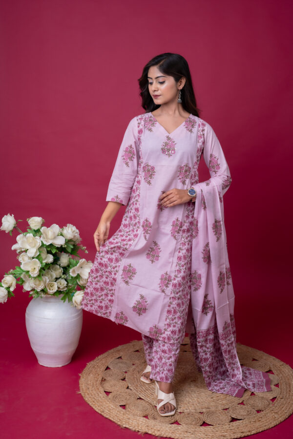 Blush Bloom Cotton Suit Set