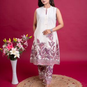 Khadi Blossom Sleeveless Co-ord Set